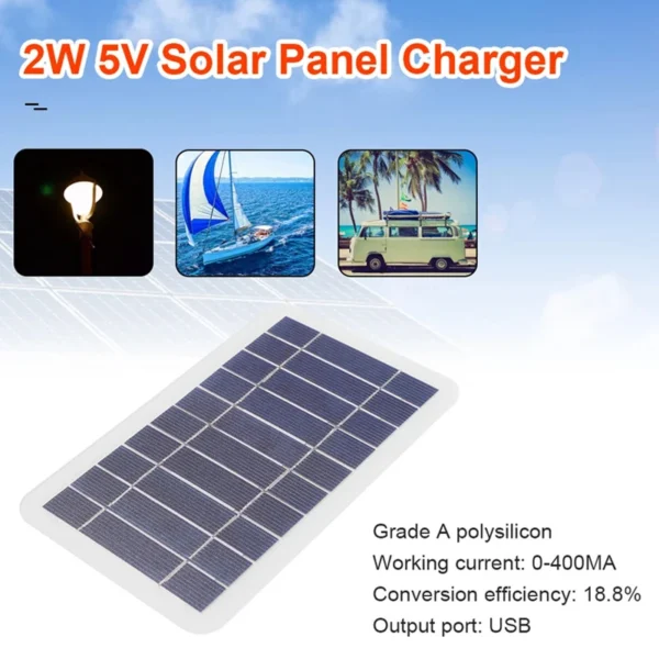 Panel Solar USB 2W/5W: Carga Rápida y Portátil para Tu Kit Apocalipsis - Imagen 4